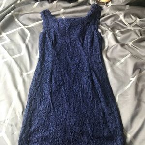 Dark Blue Lace Dress